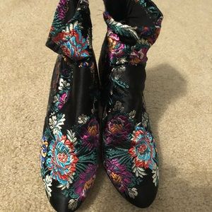 Steve Madden Brocade Floral Booties